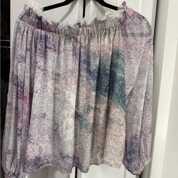 Free the Roses Multicolor Off-Shoulder Blouse - Picture 1 of 4